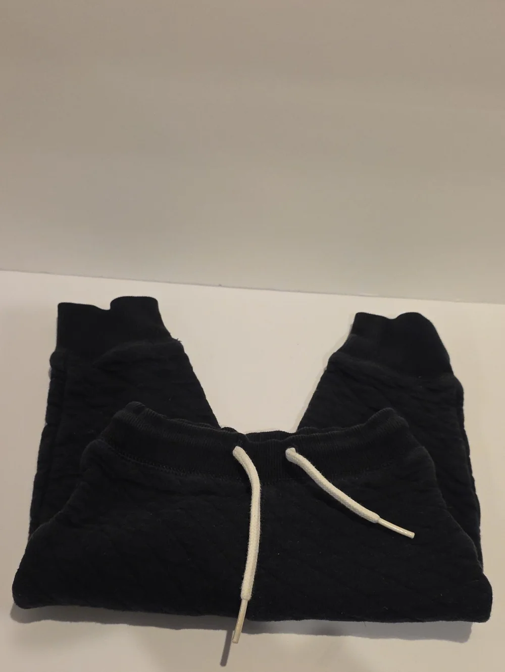 Baby Gap Size 2 Kids Black Quilted Jogger Pants with Drawstring